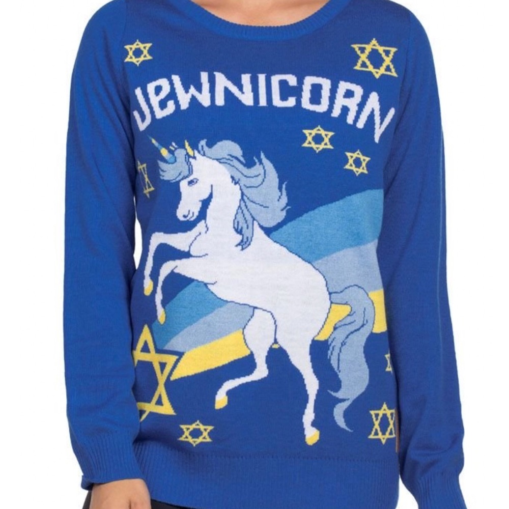 Tipsy Elves Jewnicorn Sweater